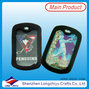 USA Aluminum Dog Tag, Penguins Softball Dog Tag, Metal Dog Tag Printer with Rubber Silicon